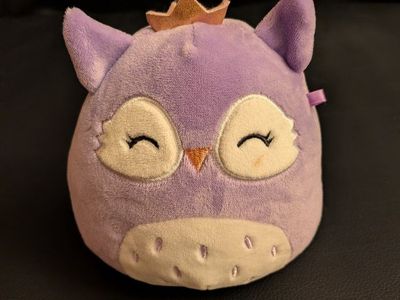 Squishmallows Purple Owl with Gold Crown Plush Stuffed Animal