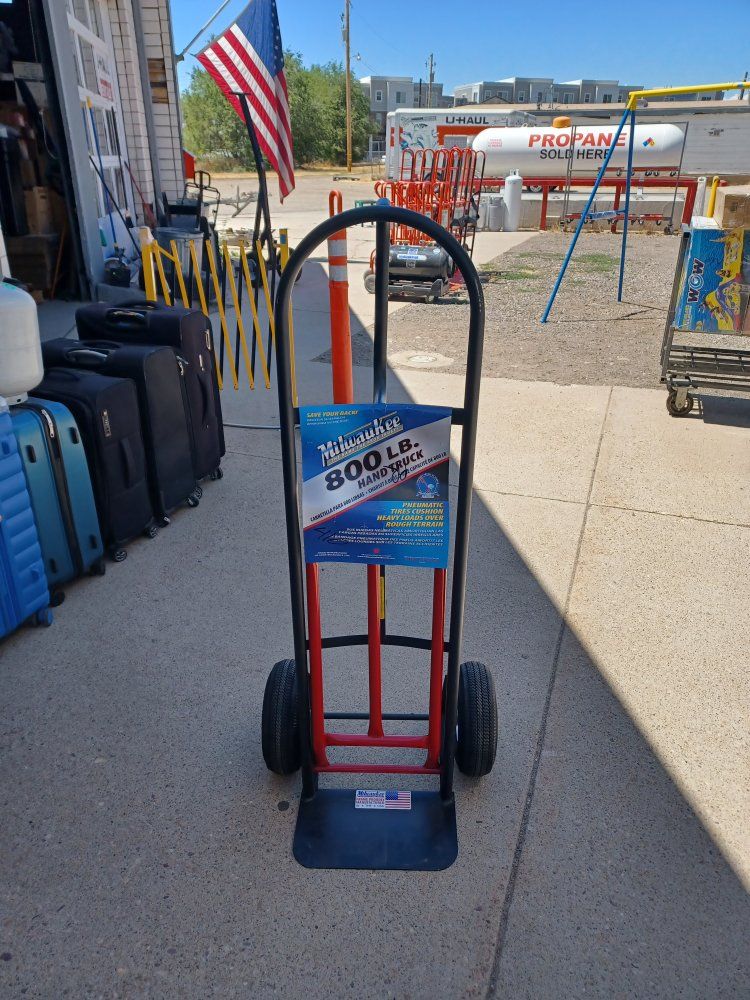 Milwaukee 800 LB. Hand Truck - Heavy Duty with Pneumatic Tires for Rough Terrain
