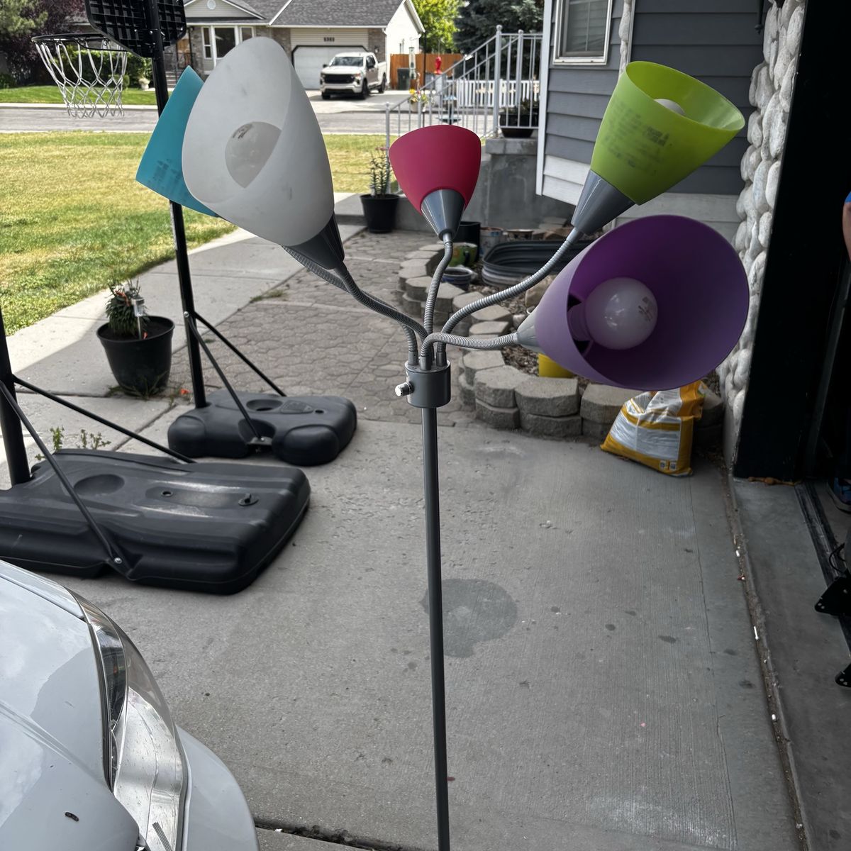 5 bulb movable living kids rooms corner lamp