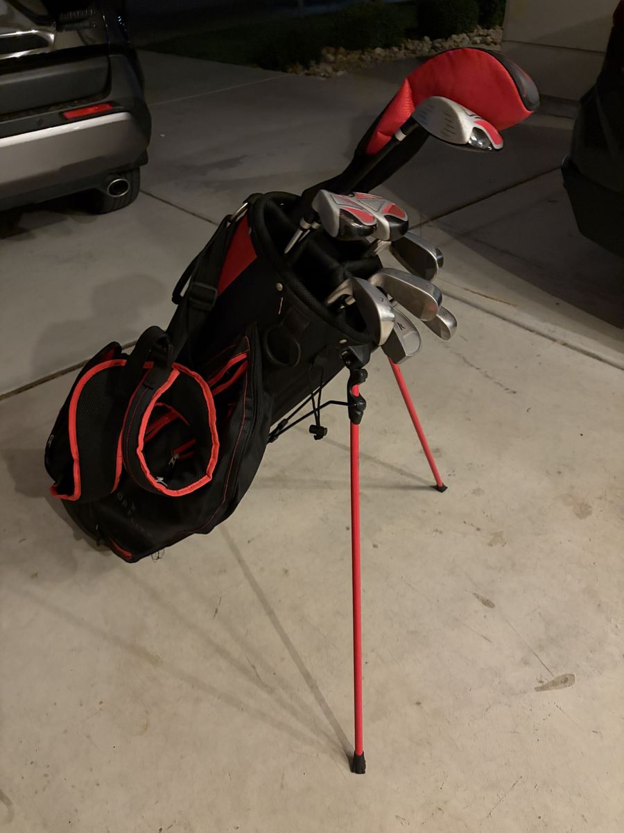 Top Flite Complete Golf Club Set with Stand Bag - Red/Black