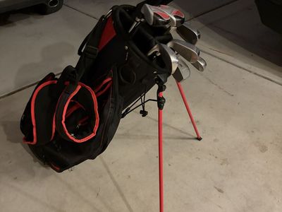 Top Flite Complete Golf Club Set with Stand Bag - Red/Black