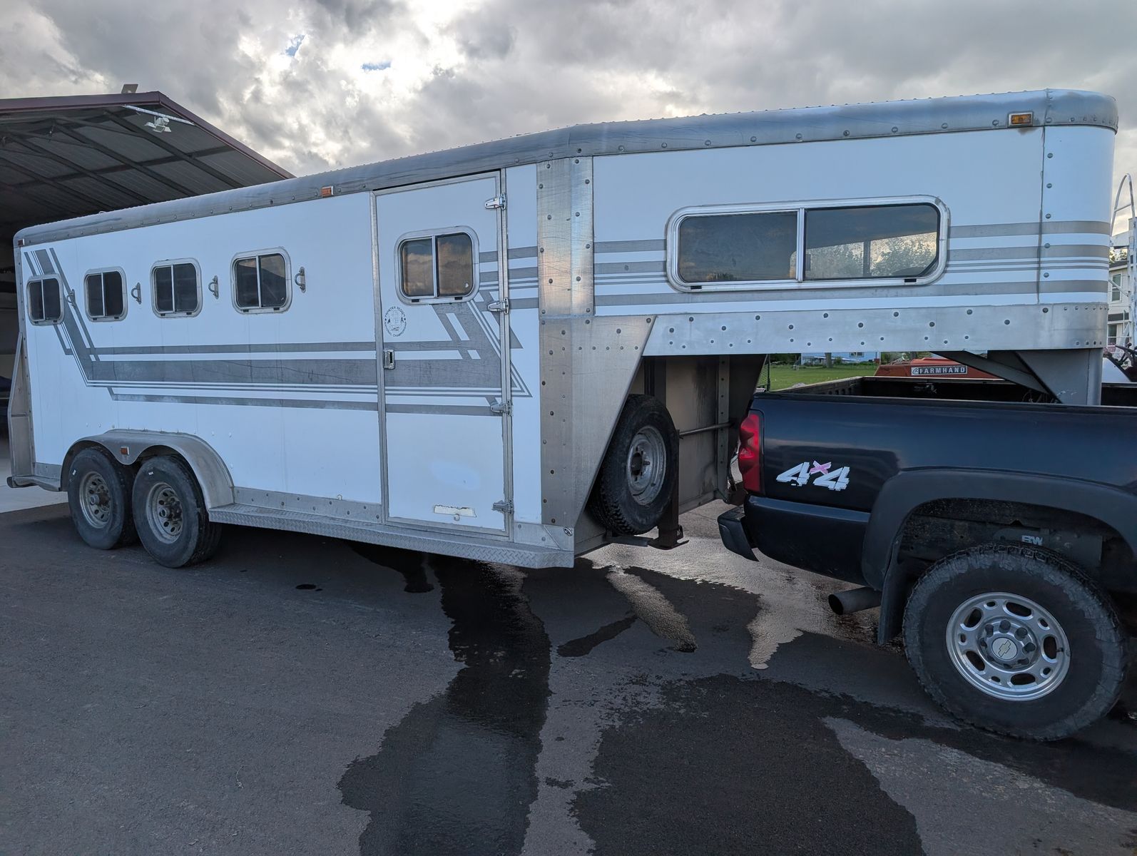 1995 Charmac Elite Aluminum 4 Horse Gooseneck Trailer