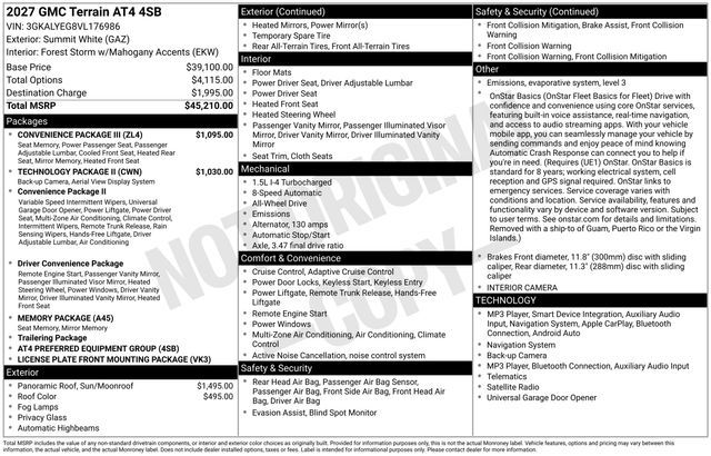 2027 GMC Terrain AT4
