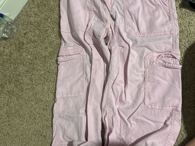 SO Pink Cargo Pants - Women's Casual Trousers, Size Small