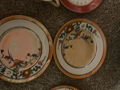 Vintage Hand-Painted Porcelain Teacup & Saucer Collection - Mixed Floral & Bird Designs