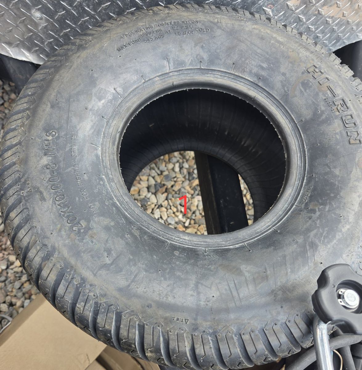 New Hi-Run 20x10.0-8 RHS Tire -Lawn Mower/Go-Kart Tire