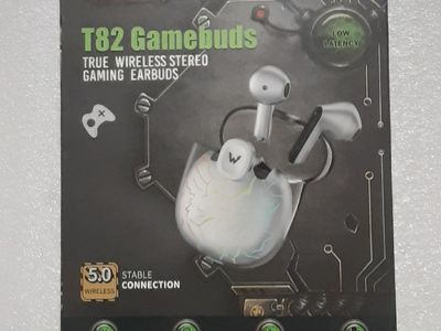 New ASIMOM 5.0 Bluetooth Wireless Stereo Gaming Earbuds with 4 Microphones for Calls, Touch Control, RGB Lights Charging Case