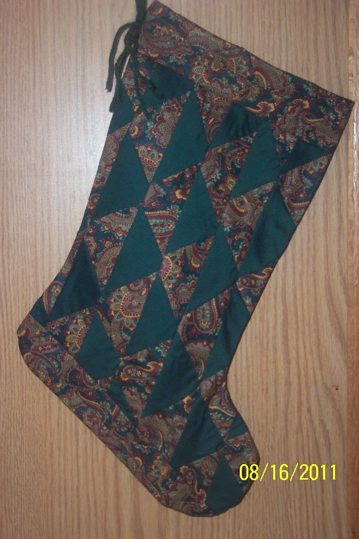 Paisley Quilted Christmas stocking