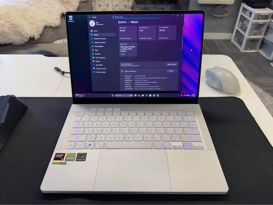 Asus G14 Ryzen 9 32GB ram 1TB SSD nVidia RTX-4070 Gaming Laptop