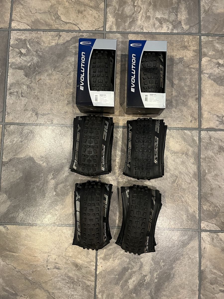 New Schwalbe Nobby Nic EVO 26x2.35 and 26x2.25 Tubeless $35 each or $60 per pair