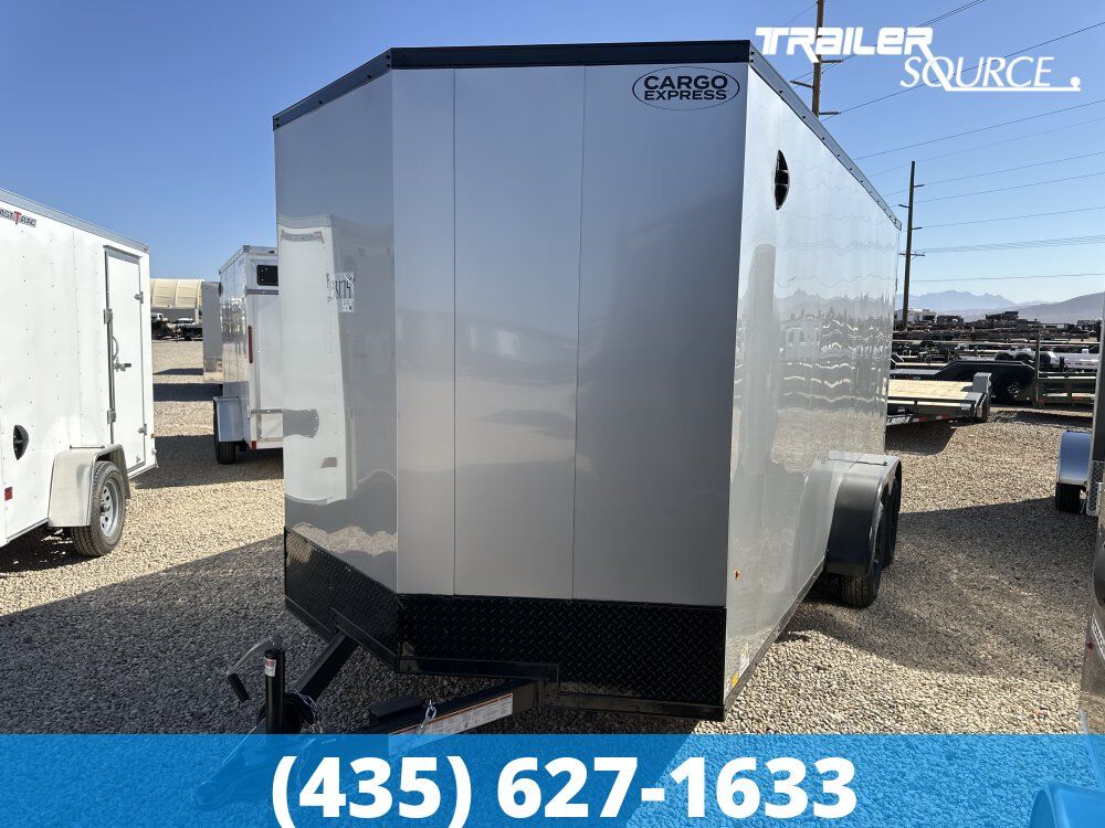 7x16 Cargo Express EX Series Enclosed Cargo Trailer - 7'0" Interior - 7K GVWR 16" Cross Member Upgrade, Black Out Package