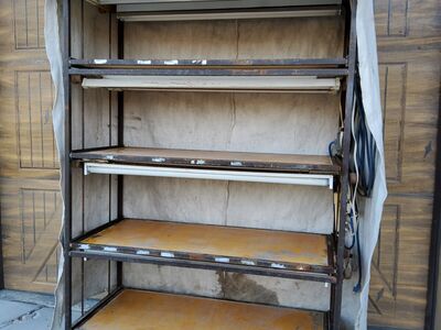 Greenhouse Propagation rack for seedlings.