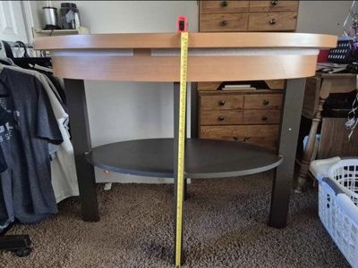 Oval Two-Tier Table - 47.5"L x 27.5"W x 35.5"H