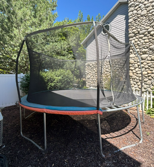 Trampoline with New Net