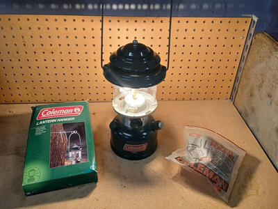Coleman lantern and accessories