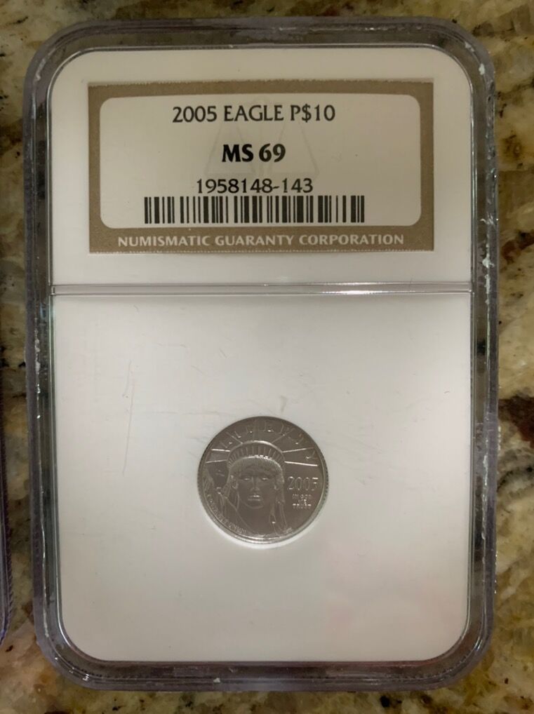 2005 NGC MS69 1/10 oz Platinum Eagle