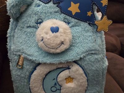 Loungefly Care Bears Bedtime Bear Cosplay Fuzzy Mini Backpack