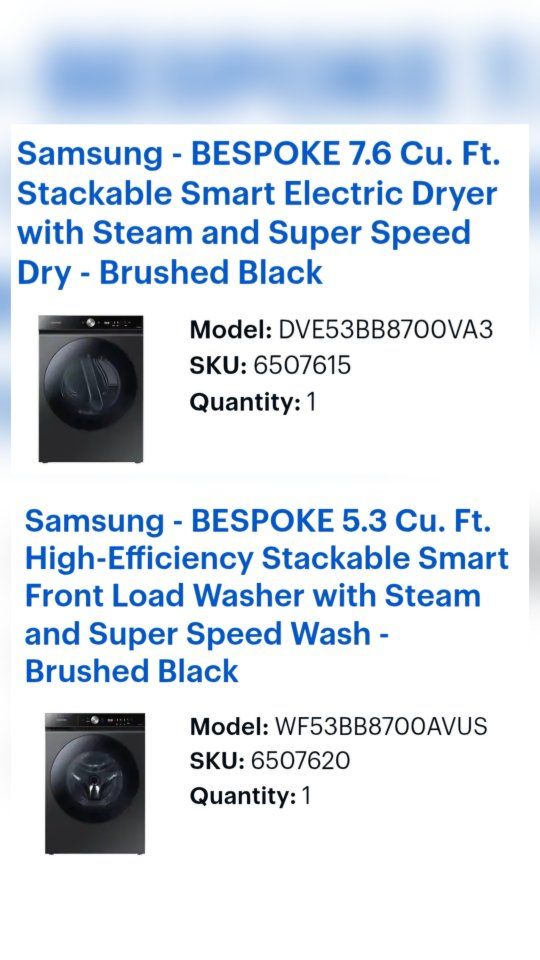 Like New Samsung washer and dryer