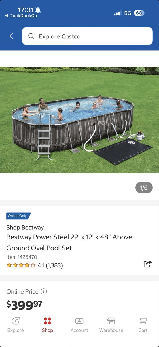 Bestway Power Steel 22' x 12' x 48" Above Ground Oval Pool Set (2019)
