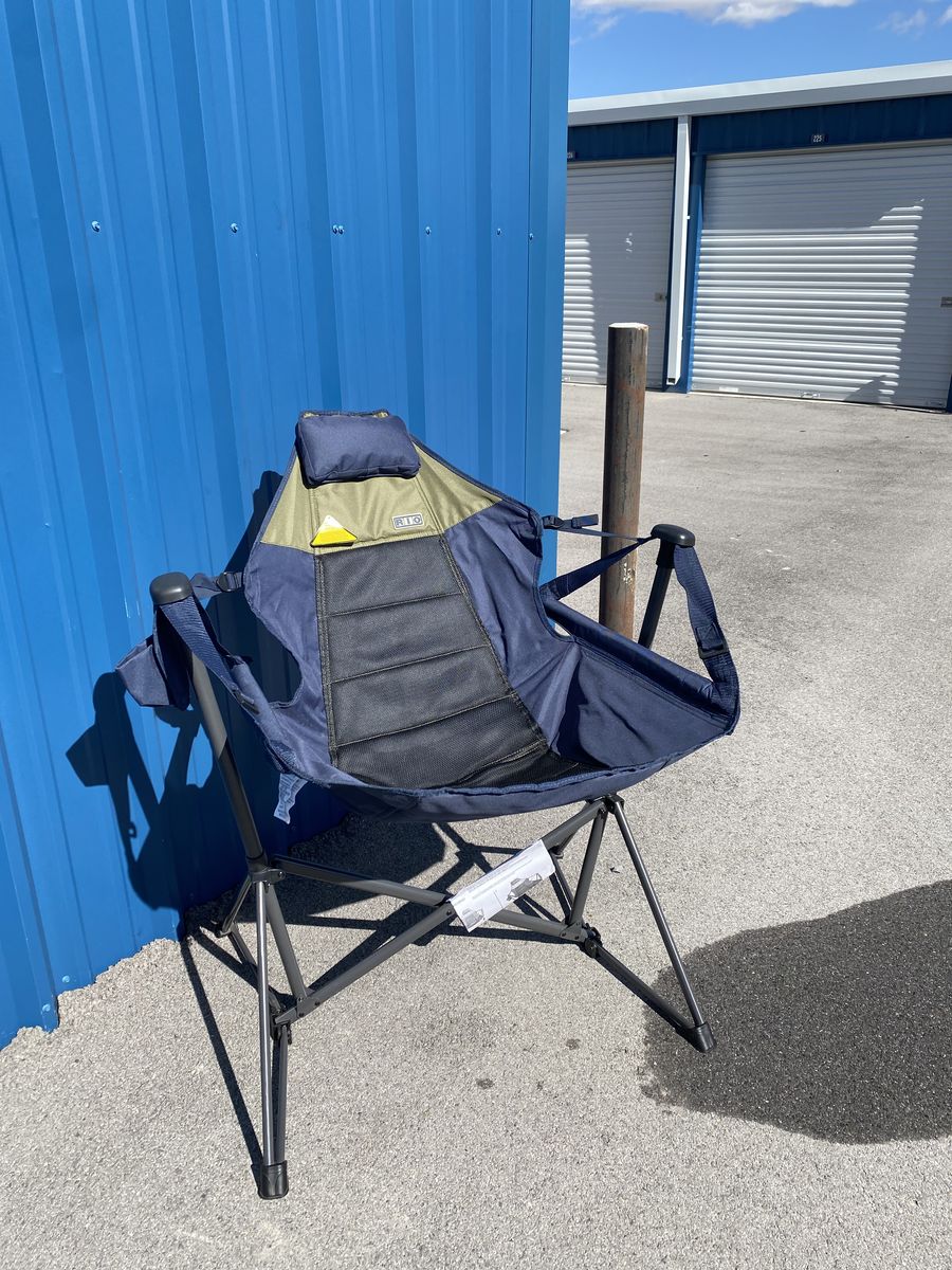 NEW RIO Swinging Hammock Camping Chair- Navy/Green