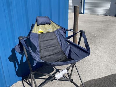 NEW RIO Swinging Hammock Camping Chair- Navy/Green
