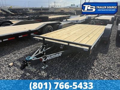 7x16 Lamar CE Flatbed Car Hauler Trailer - 7K GVWR -