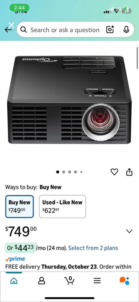 Optomo Ml750 Projector