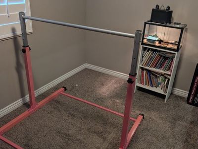 Adjustable Gymnastics Kip Bar - Pink Home Training Bar