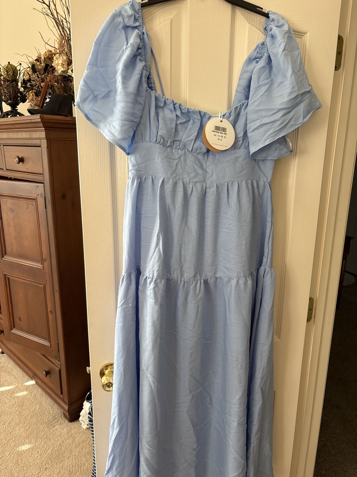 Sky Blue dress linen