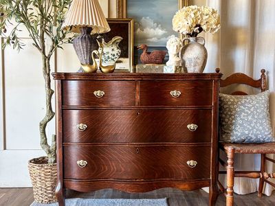 *FREE DELIVERY* Antique Serpentine Dresser