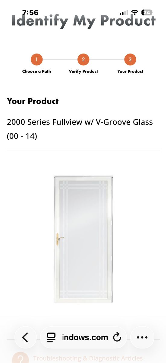 Andersen 2000 Series Fullview Storm and Screen Door w/ V-Groove Glass