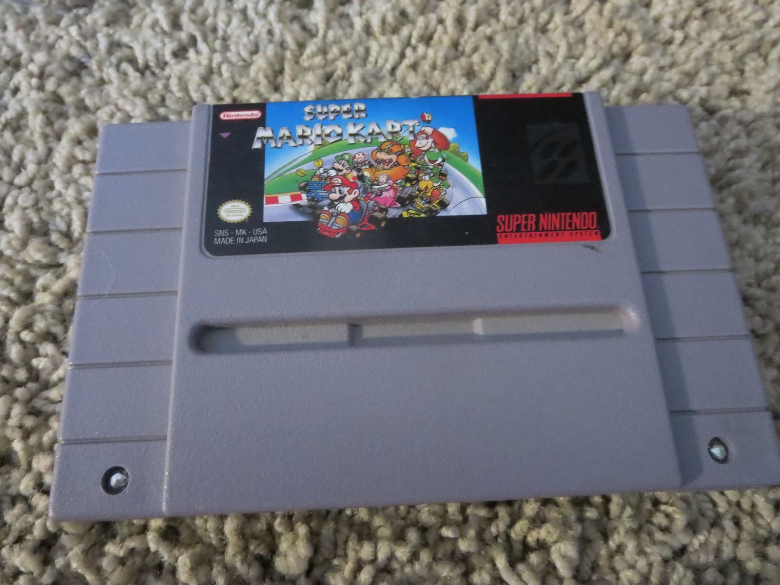 Super Mario Kart - Nintendo SNES Game Cartridge - Classic Racing Fun