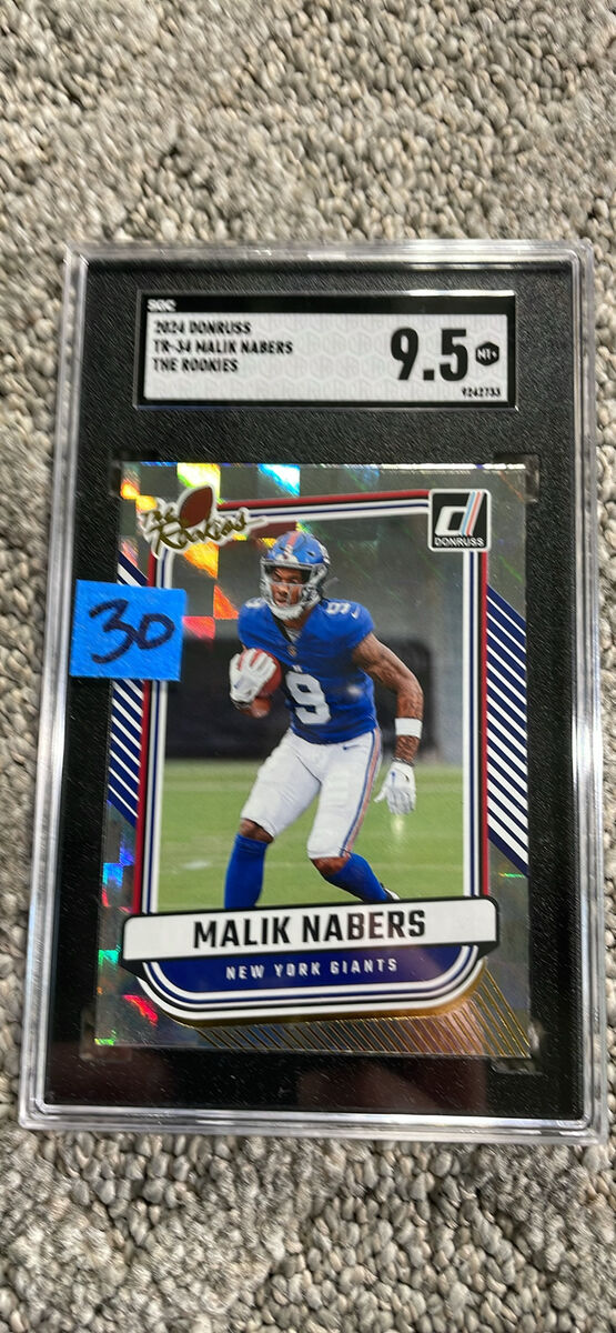 Malik Nabers New York Giants graded slabs 9.5 $30