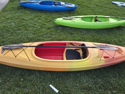 Lifetime Charger Kayak - Orange/Yellow, Includes Paddle