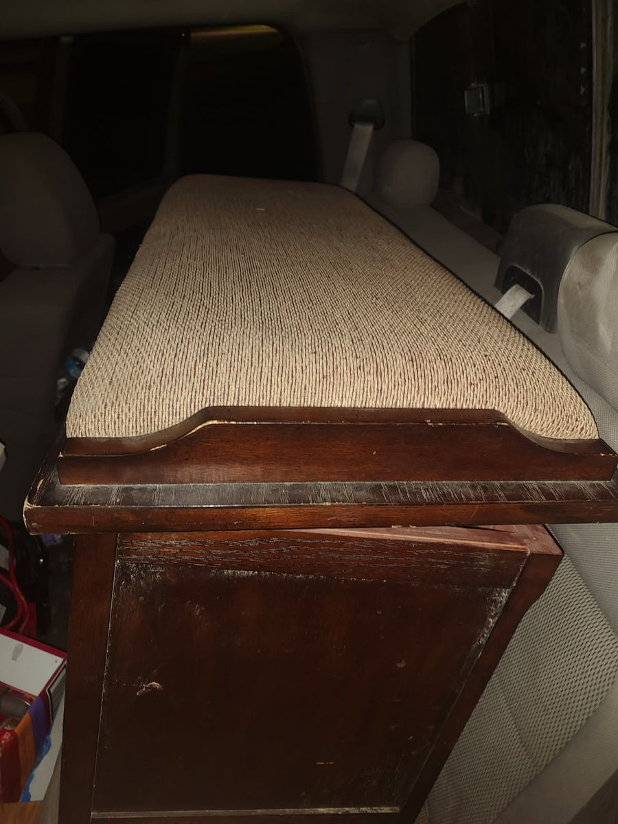 Vintage Wooden cedar chest Lane brand with Upholstered Top - Storage Compartment