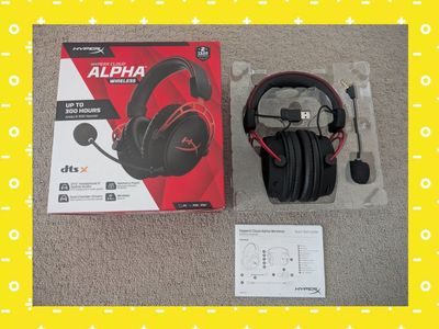 HyperX Cloud Alpha Wireless Gaming Headset for PC/PS5/PS4 - Black/Red