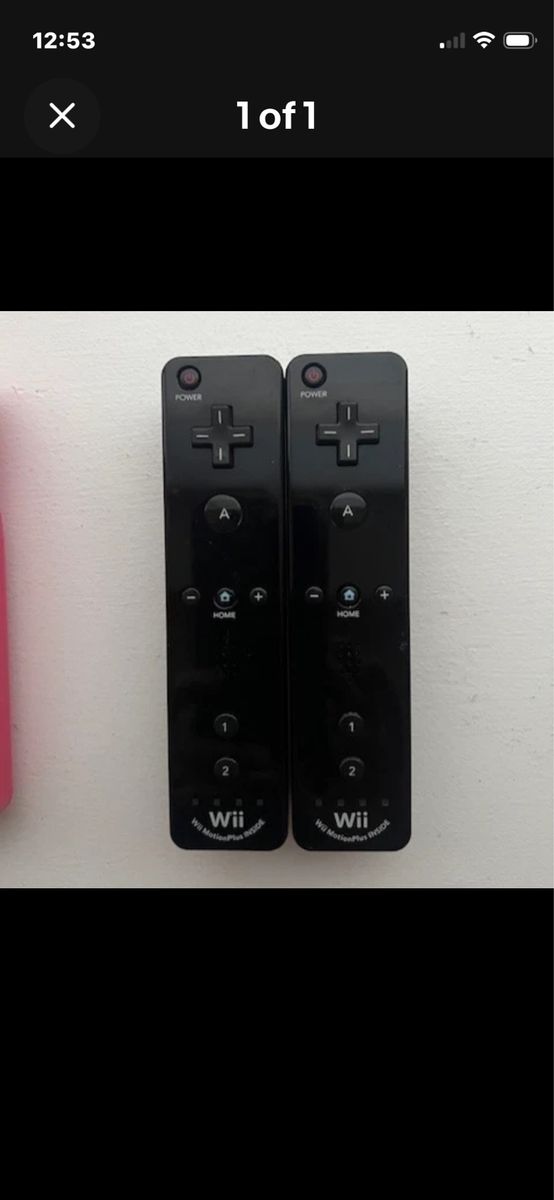 Lot of 2 Nintendo Wii Remote Black Motion Plus