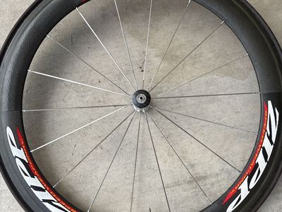 Bike Zip 404 carbon tubular wheels.