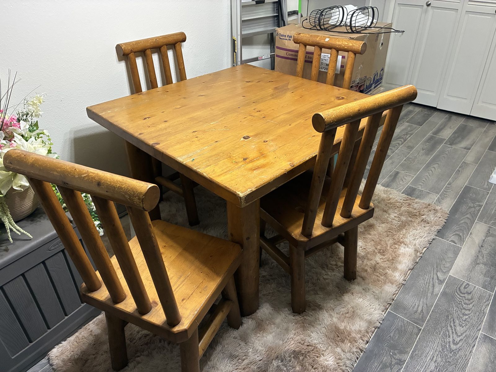 Solid wood kitchen table