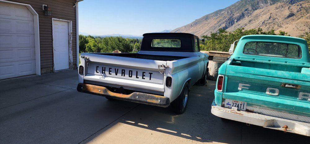 Vintage Chevrolet C20 Pickup Truck Project - Classic Silver Chevy Cab & Bed