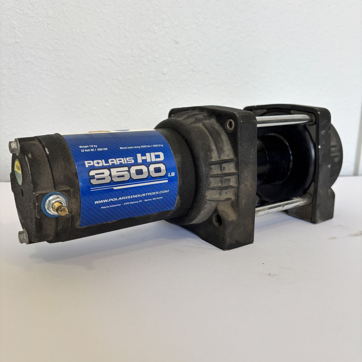 Polaris HD 3500 lb ATV UTV Winch 12V Electric OEM – Untested Parts/Repair