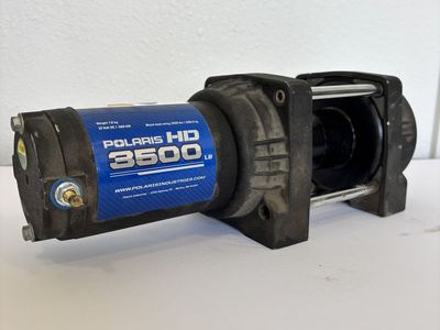 Polaris HD 3500 lb ATV UTV Winch 12V Electric OEM – Untested Parts/Repair