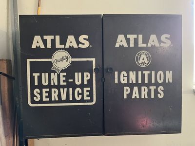 Vintage Atlas Tune Up Shop Cabinet