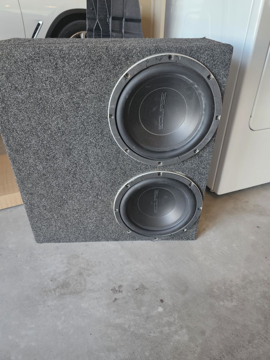 Eclipse 8712.4 12" Dual Car Subwoofers in Custom Box - Model 927