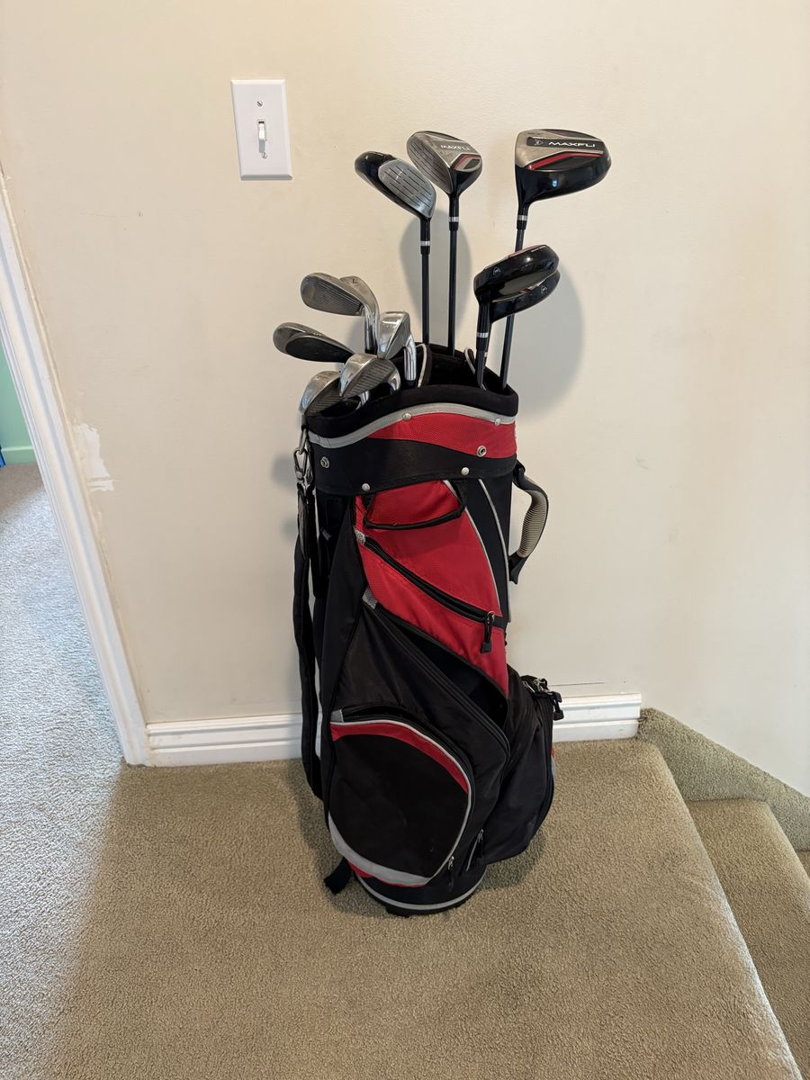 Maxfli Left Handed Golf Clubs Set with Stand Bag - Used Ok Condition