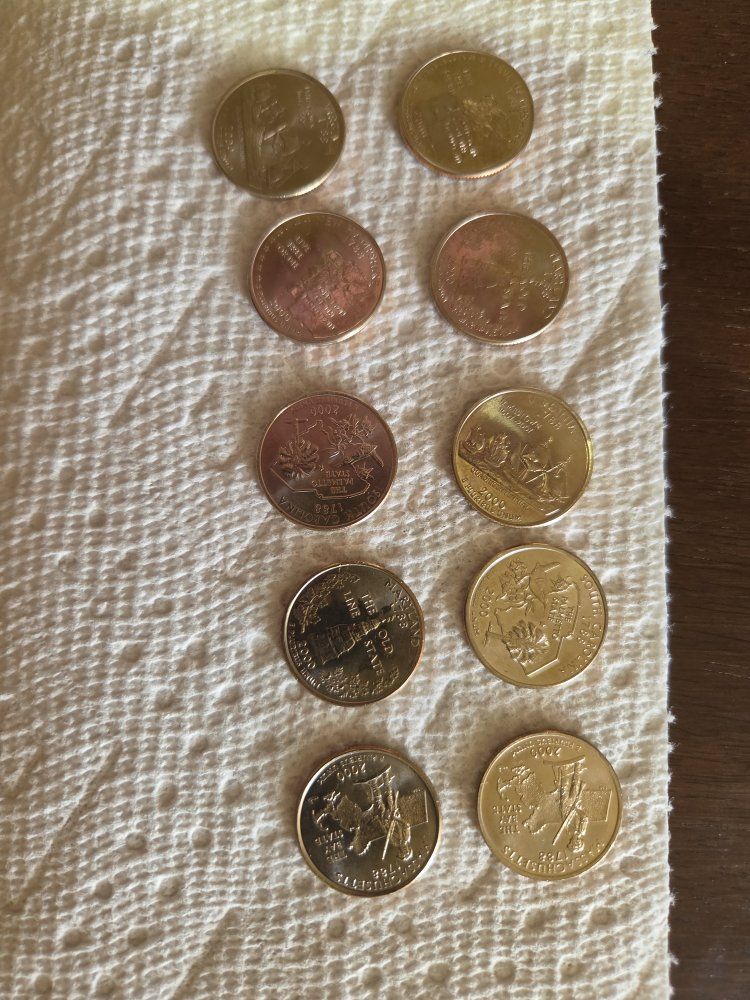 2000US State Quarters Collection - 10 unCirculated Coins from Massachusetts, South Carolina, Maryland p&d 25 dollars set of 10