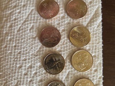 2000US State Quarters Collection - 10 unCirculated Coins from Massachusetts, South Carolina, Maryland p&d 25 dollars set of 10