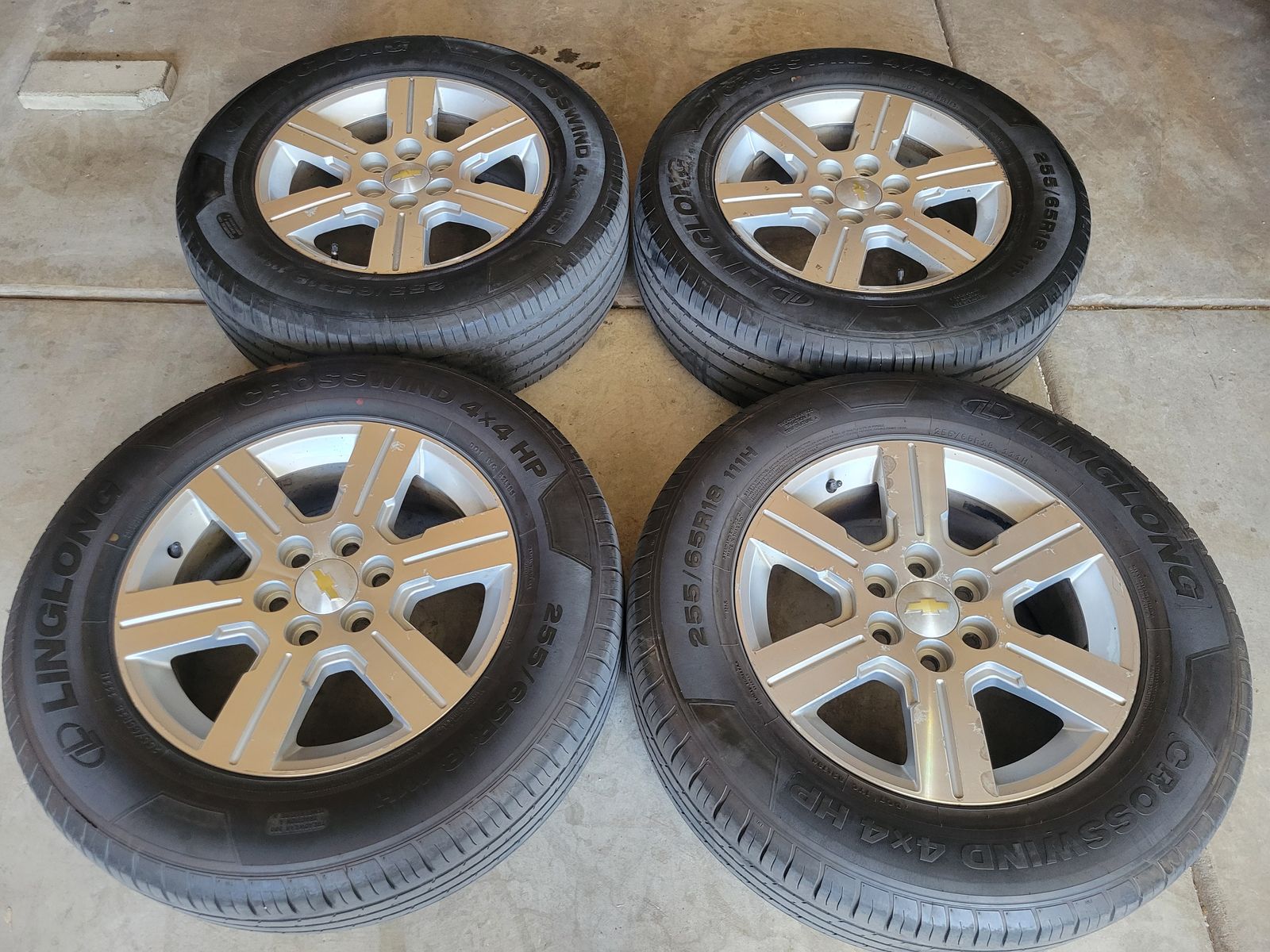 255/65r18 on OEM 2014 Chevy Traverse Wheels