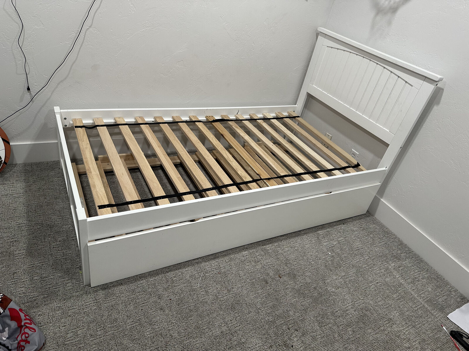 Twin bed with trundle plus mattress