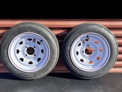 New Set Of 2 4.80-12 trailer Tire With Rim 4 On 4